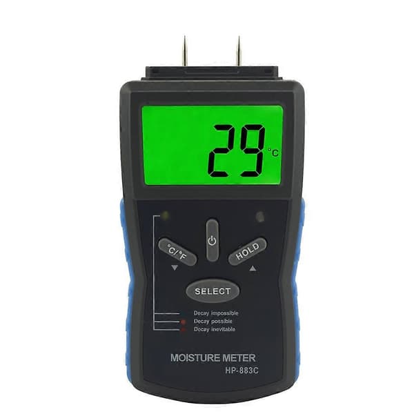 Digital träfuktmätare, 4 stift, hygrometer, elektrisk testare, mätverktyg, elektrom