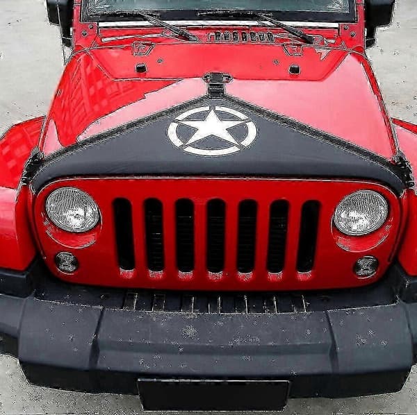 Specialtilpasset Motorhjelmsbeskytter til Jeep Wrangler JK 2007-2017 med Stilfuldt Design Tilbehør