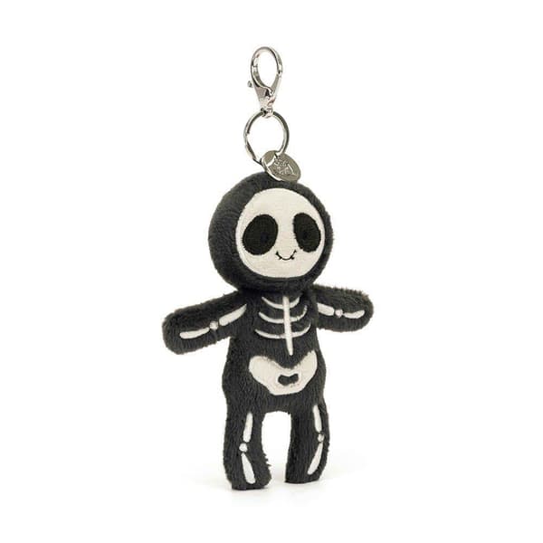 Jellycat Skull Bob Bag Charm Plush Keychain