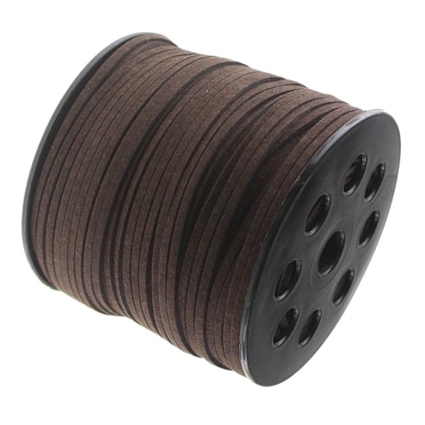 3mm 100 Yards Mockaläder Snöre Rep Smyckestillverkning Material Svart Kaffe