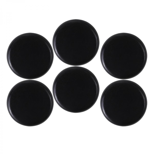Set med 6 Naturliga Basalt Varma Massagestenar Värme Sten Kit 6 x 6 Cm