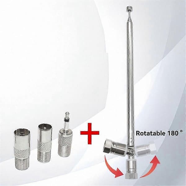 Teleskopisk FM-radioantennestang Silver