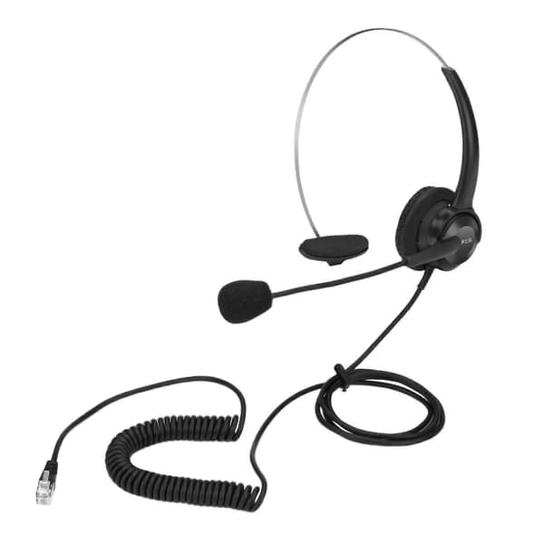 Komfortable høretelefonheadsets med støjreducerende mikrofon til bordtelefon