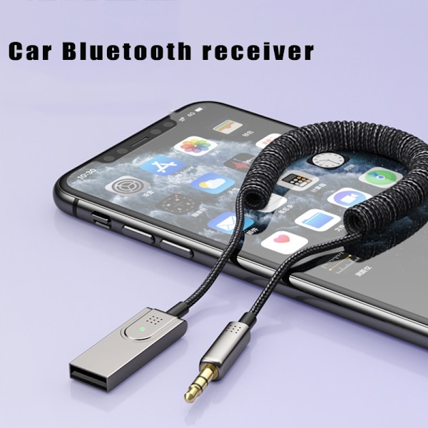 INF Bluetooth Aux -kaapeli autoon / Aux Bluetooth -adapteri autoon Grå