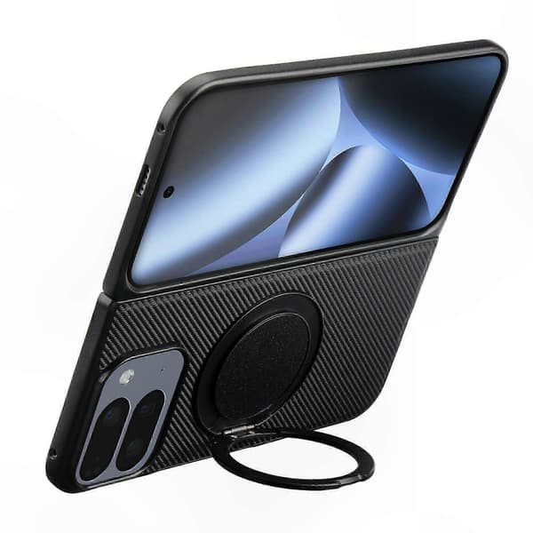 Magnetiskt telefonfodral med roterande stödben för Google Pixel 9 Pro Fold 5G - Hybrid PC TPU baksida