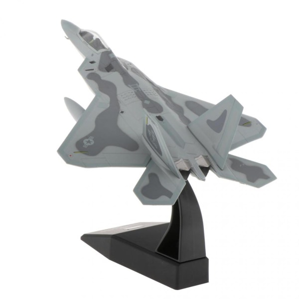 1/100 US Army F-22 Fighter Raptor Airplane Diecast modellplan med stativ