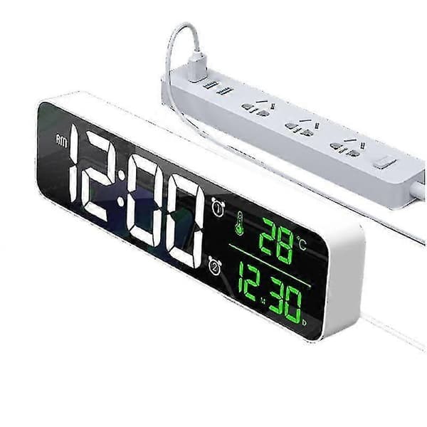 Väckarklockor Väckarklocka Digitala Väckarklockor Sovrum LED Liten Skrivbordsklocka (Svart)