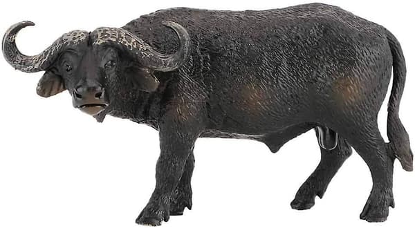 Djurmodell leksak simulering buffel miniatyr djurleksak samlarfigur ko prydnader för heminredning