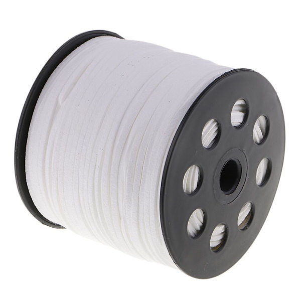 100 Yards Faux Mockaläder Snöre Tråd DIY Armband Halsband Vit