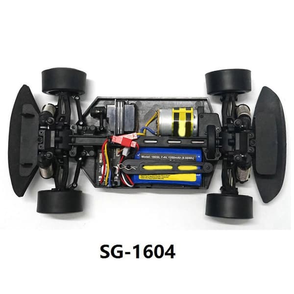 2 sett RC bildel: 1 stk chassis karosserirammebrett og 1 sett RC bildifferensialmontering size