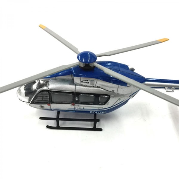 Realistisk Airbus H145 Polizei HO 1:87 Skala Helikopter Flygplan Plast Legering Modellbyggsats Flygplansleksak Pojkar Barn Present