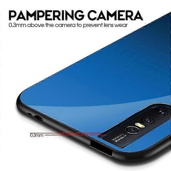 Gradientfarvet glascover til VIVO V15 Pro Red Blue Red Blue