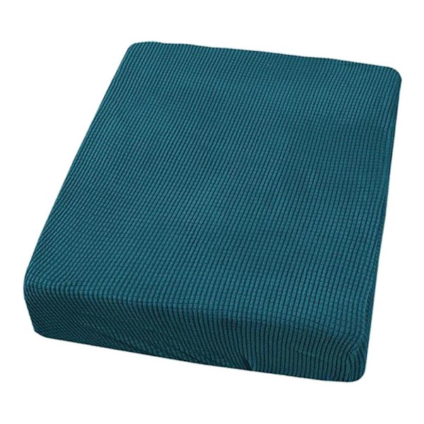 Svartgrön stretch dacron soffbädd sittdynöverdrag 1-sits