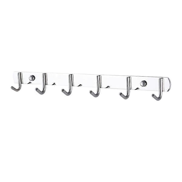 [RM]Vägghängd klädhängare, klädkrok, silver 45*3cm 1-pack