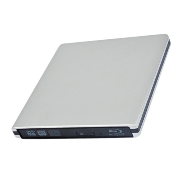 USB 3.0 Blu-ray Disc-spelare DVD/CD-brännare för bärbar dator MAC PC Silver