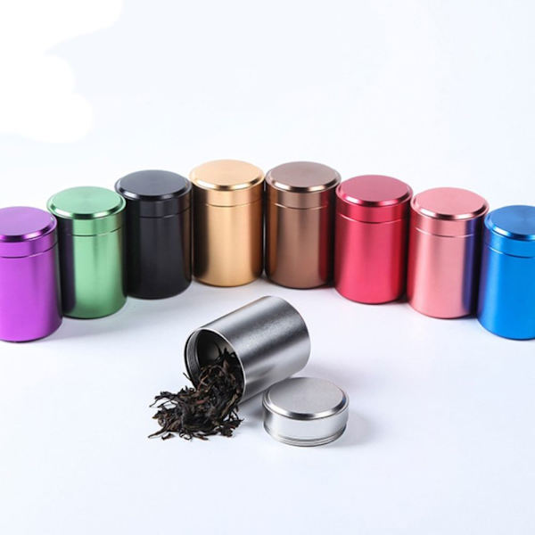 Aluminium Godis Te Burk Kaffe Socker Förseglad Presentförpackning Rosa Guld