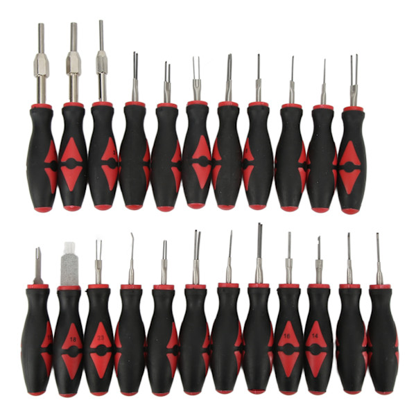 [RM]Chrome Finish 23PCS Terminal Removal Tool Kit Rustproof Comfort Grip Portable Replacement for Benz
