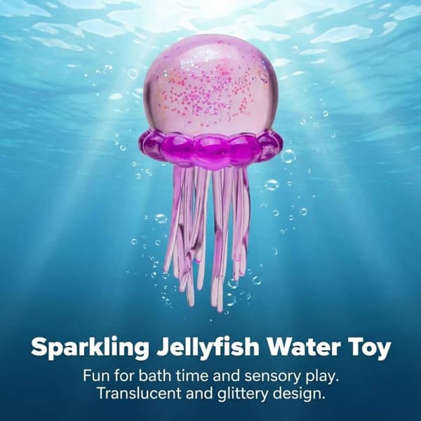 [RM]NeeDoh Jellyfish Jelly Squish Stress Fidget Sensorisk Klemmelegetøj til Børn Voksne-FF- Blue
