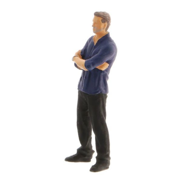 6 Stycken 1:64 Gatubild Diorama Figurer Karaktär Resin Modell Layout Dekor