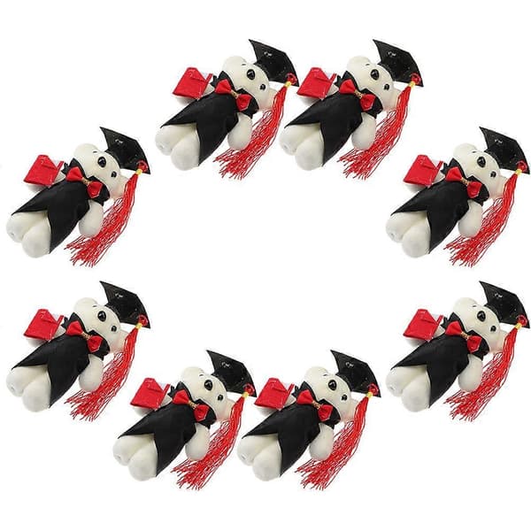 [RM]Graduation Bear Miniature Bear Dolls for Bouquet DIY Use 8Pcs