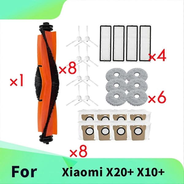 27 deler til X20+/X10+ feiemaskin tilbehør