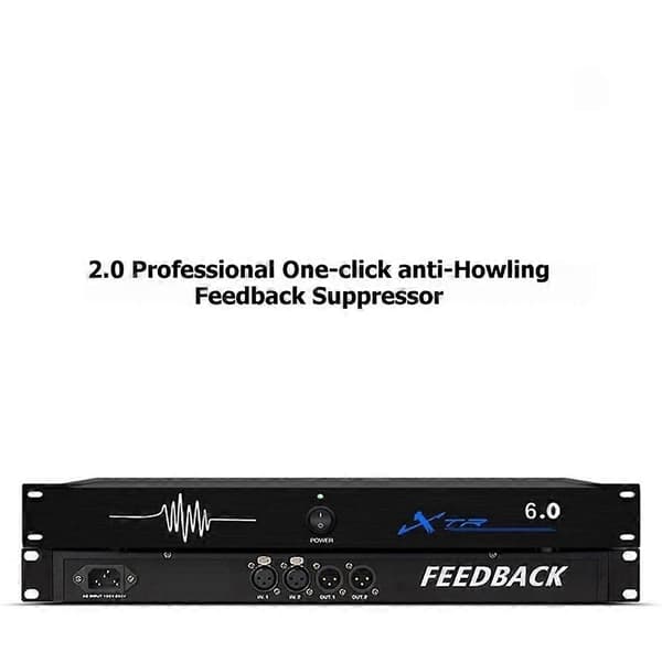 XTR 6.0 Digital Audio Processor med Digital Feedback Suppressor Seks-trins Frekvensforskydning til Undertrykkelse af Feedback US Black Us plug