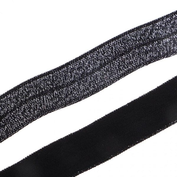 Yards Bling Bomulls Vikbar Sömnad Resårband för Svart Sömnad