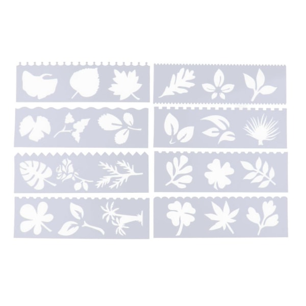 8 Style Journal Ritning Stencils Set Card Sheet