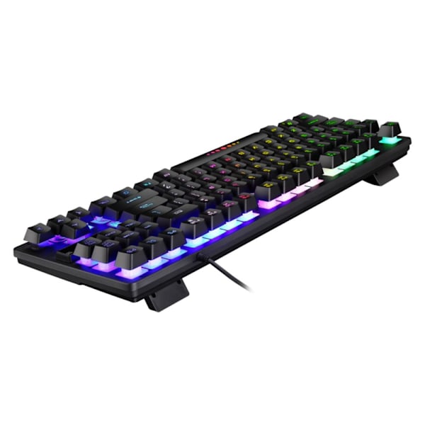 87-tangenters mekaniskt gamingtangentbord, anpassningsbar LED-bakgrundsbelysning för gamers och skribenter