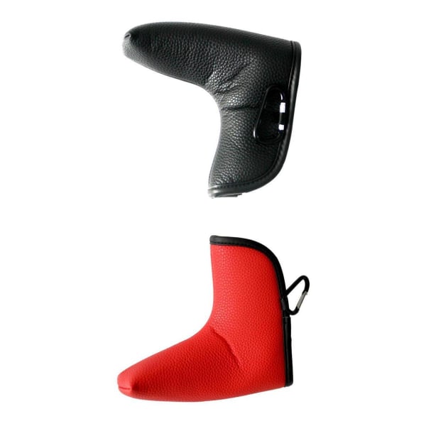 2st PU läder Golf Headcover, Hybrid Golf Headcover, Boot Shape med avtagbar karbinhake för alla Blade Style Putters