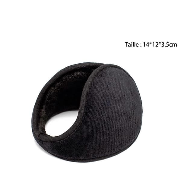 Ørevarmere til mænd og kvinder - Klassiske unisex vintervarme ørevarmere, 14*12*3.5cm, sort, stofmateriale