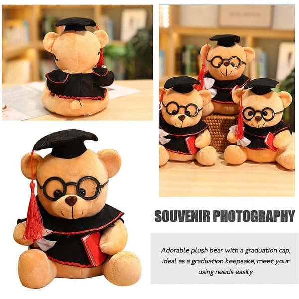 [RM]Graduation Bear Doll Plyslegetøj til dekoration Yndig Sød Samlerobjekt