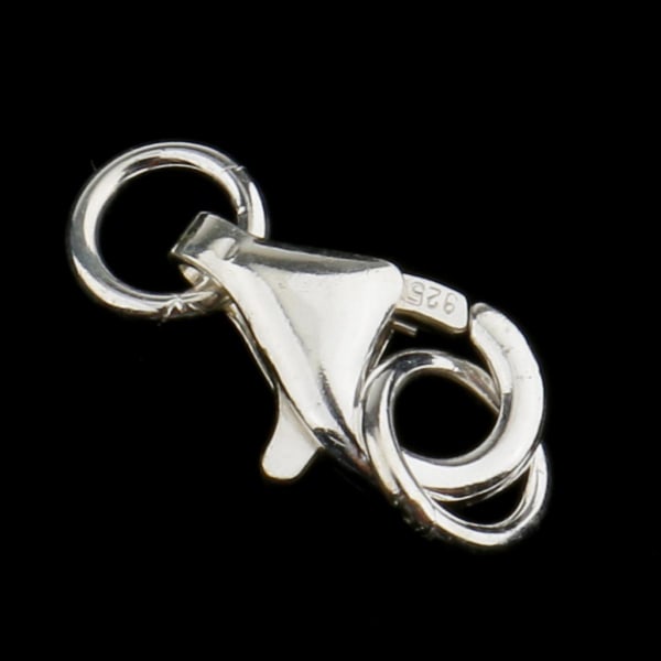 Slitstarka S925 Silver Jump Ring Hummerlås för Craft Smycken