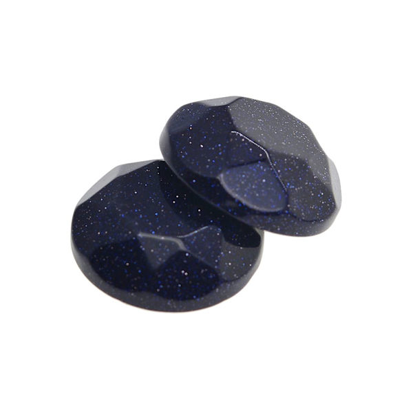 2 st 2 cm Rund Cabochon Ädelsten Sten för DIY Hantverk Smycken Tillbehör Blå