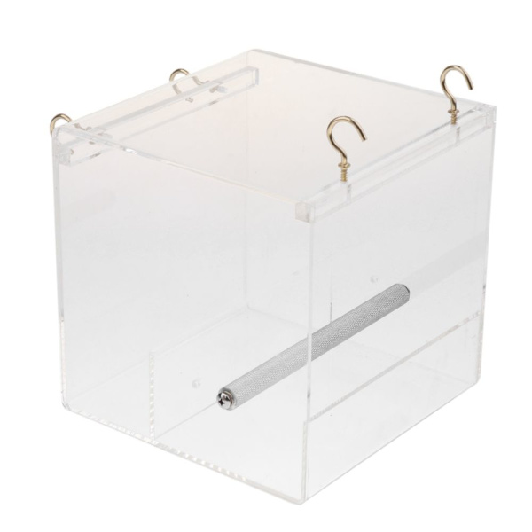 Fågelmatare mat vatten matningsbox papegoja fink dispenser bur abborre l
