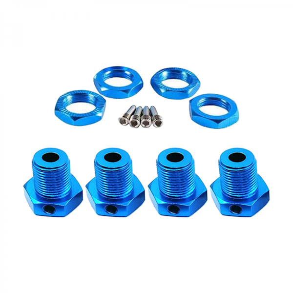 Hjulnav 17mm Hexagonmuttrar Låsmuttrar Kit 5353 För Tra-xxas E-Revo Blå