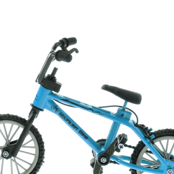 1:24 Mini Legering Finger Cykel Cykel Pressgjuten Modell Skrivbord Gadget Leksak Blå #2