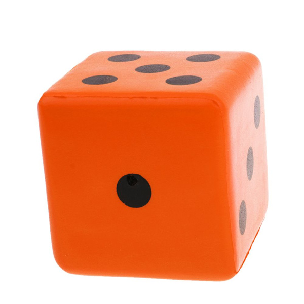 Tärningar i skumgummi pricktärningar speltärningar för matematikundervisning orange leksak