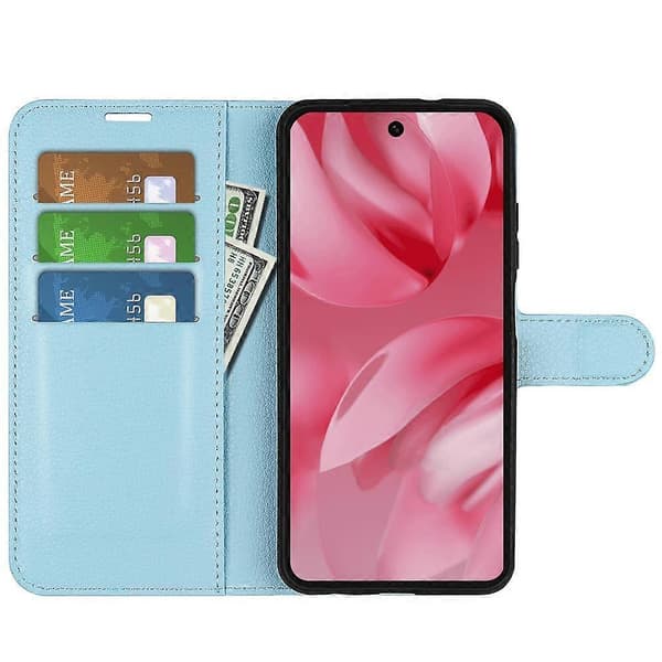 [RM] Litsi-nahkainen puhelinkotelo Google Pixel 10 / 10 Pro -puhelimelle Blue For Google Pixel 10 / 10 Pro