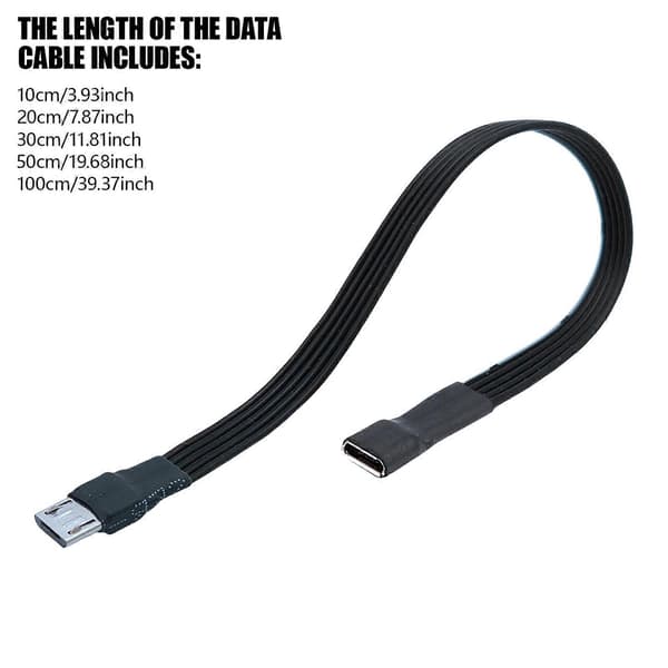 Fleksibelt lille USB-forlængerkabel USB-forlængere Dataoverførselskabel Let at bære ledning til mobile enheder og tilbehør Hvid White