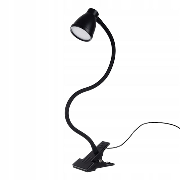 Pöytävalaisin puristimella - USB - Musta Black Svart