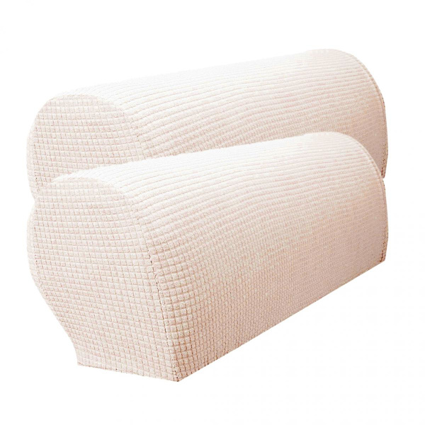 Set med 2 Möbler Vattentäta Flanell Soffarmstöd Skydd Beige