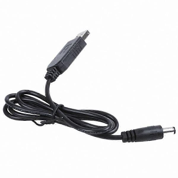 DC 12V til 5V Konverteringsmodul med 2,1 mm x 5,5 mm Hanstik, USB til DC Strømkabel Stikadapter til Elektronikprojekter Black