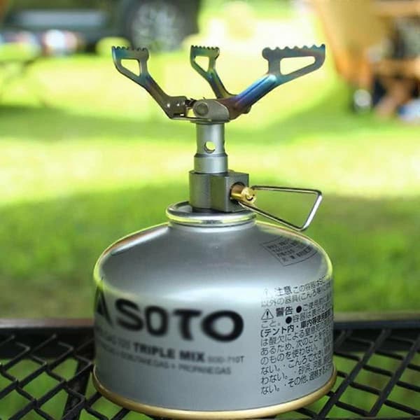 Bærbar Propanovn til Camping Ultralet Titanium Rygsæk, 5.2*3.7cm, Sølv, Metalmateriale