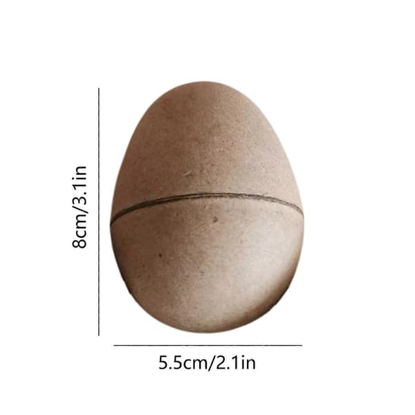 [RM]DIY Easter Eggs in Paper Pulp, Empty Craft Eggs for Decoration, Paint Yourself, Fillable, Easter Party Ornaments, Egg Hunt Basket Filler Brown