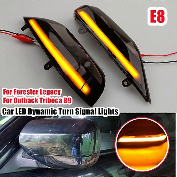 [RM]2 STK til Subaru Forester Legacy Outback 2003-2006 2007 2008 LED dynamisk blinklys bakspejlslampe biltilbehør