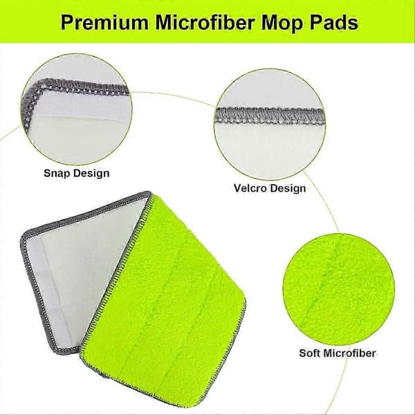 Erstatningsmikrofibermoppeputer for Rinse 'N Wring Mop 12-pakning