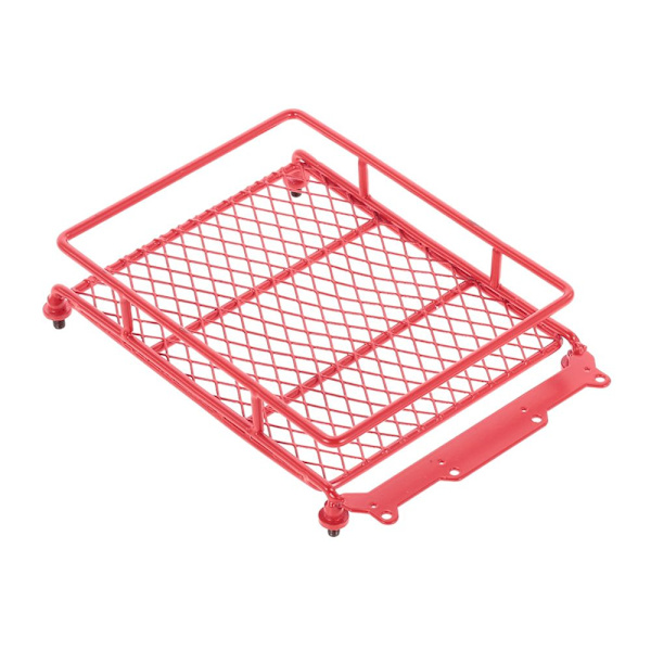 Metall Bagagehållare Takräcke Lastkorg För 1/10 RC Modellbil Röd