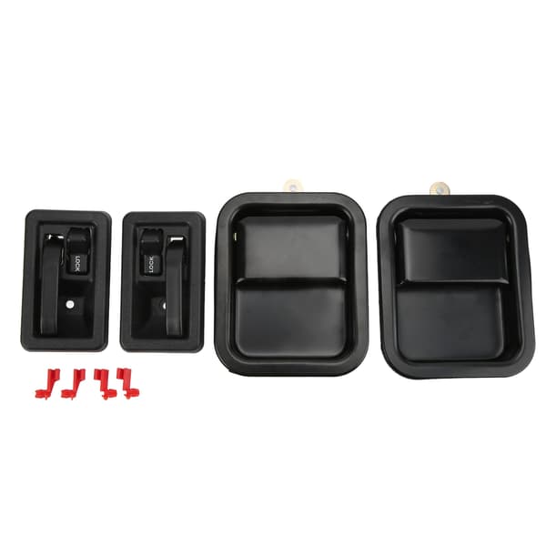 [RM] Outer Inner Door Handle Set Front Left Right 55176476AC Replacement for Jeep Wrangler YJ 1991‑1996