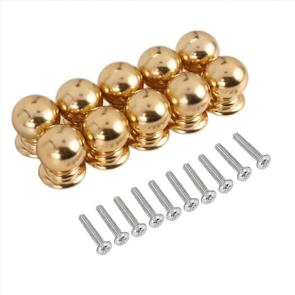 10 stk skapknapper runde kuleknapper baderomsskapknapper kommodeknapper, moderne skapbeslag Gold